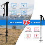 2 Pack Carbon Fiber Adjustable Trekking Poles