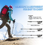 2 Pack Carbon Fiber Adjustable Trekking Poles